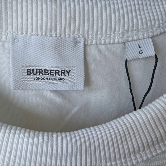 Burberry Women's Check Panel Oversized  Sweatshirt, Size Large - Picture 5 of 11